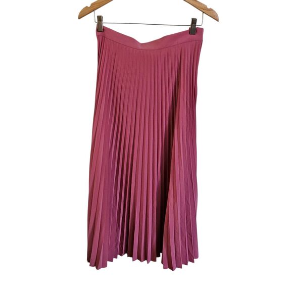 & Other Stories Midi Skirt 8 Blush Pink Pleated Crepe Boho High-Waisted NWT - Picture 5 of 7